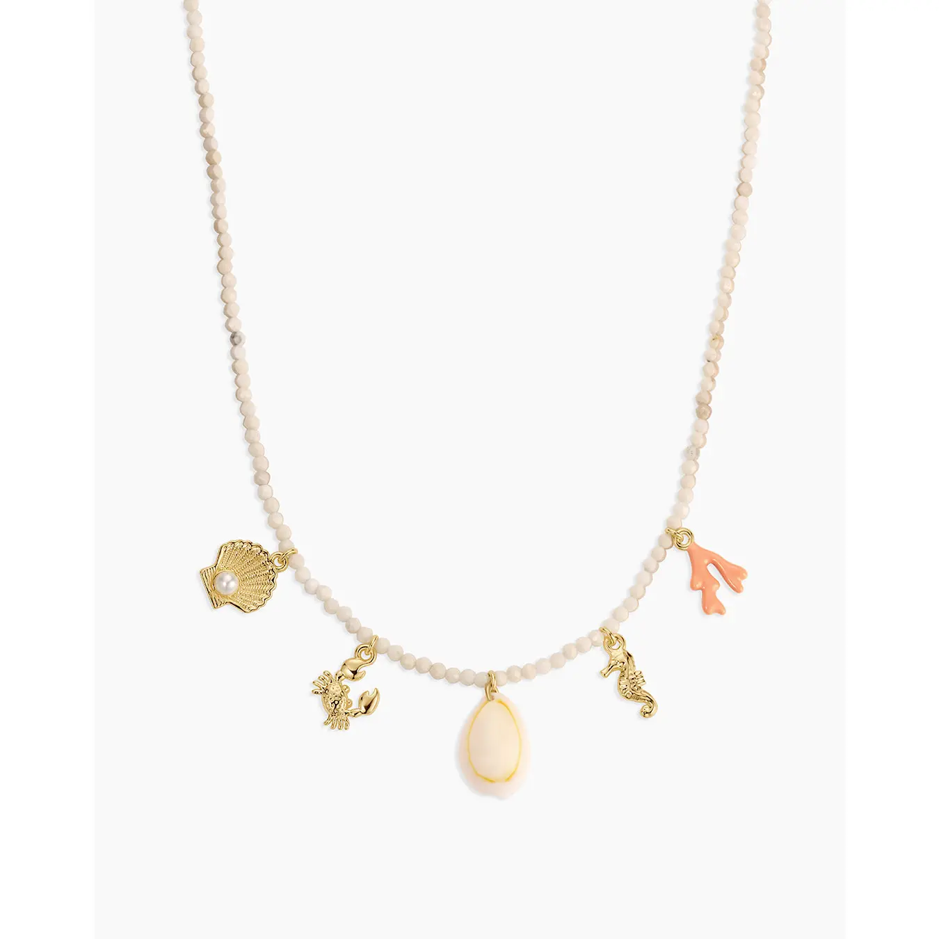 gorjana – Ocean Mini Charm Necklace – 18K Gold-Plated Charm Necklace – Nostalgic & Effortless – Summer Jewelry & Gift Idea