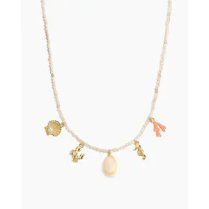 gorjana – Ocean Mini Charm Necklace – 18K Gold-Plated Charm Necklace – Nostalgic & Effortless – Summer Jewelry & Gift Idea