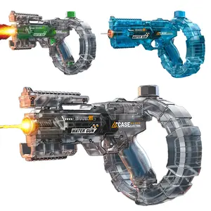 2026 New Rechargeable Electric Water Gun | LED Light Automatic Continuous Fire, Long Range 13.5oz Large Capacity, Outdoor Battle Water Gun for Adults & Kids, Summer Splash Toys for Family Play, Party Gift