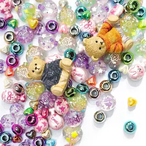 L1090]Bear Crush DIY Beads DIY Charms Set LL