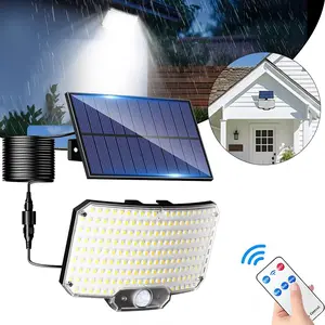 1Pack 234 LED Solar Light, Wall Lamp | Motion Sensor Solar Lamp, Outdoor Sunlight Fence Street Light Garden Decoration With 3 Working Modes, Wall Light Dusk To Dawn for Patio, Garage, Front Door
