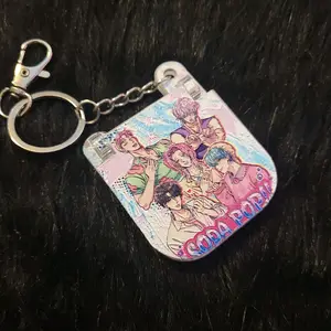 Handmade K-Pop Demon Hunters Cell Phone Keychain - Unique Design with Colorful Characters