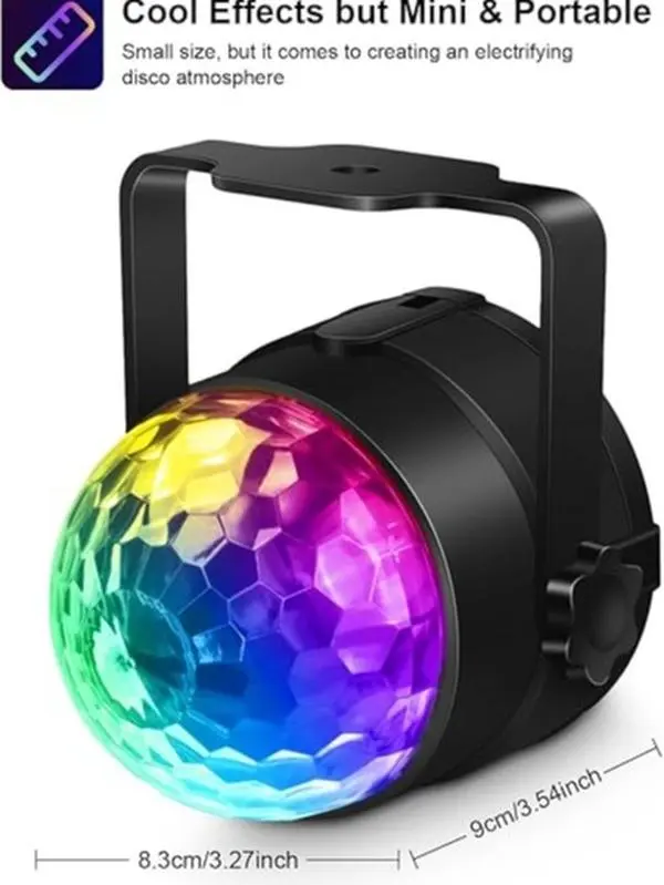 Sound Activated Party Lights with Remote Control Dj Lighting, Disco Ball Strobe Lamp 7 Modes Stage Light for Parties Birthday Halloween Christmas Decorations
