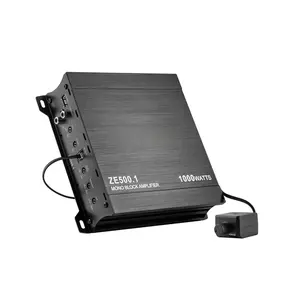 Audio Amplifier ZE500.1 1000W Monoblock Class D MOSFET Subwoofer Audio, 1-4 Ohm , Low Pass Crossover, Mosfet Power , Stereo