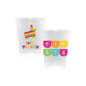 Fiesta Pinata Shatterproof Frost Flex Plastic Cups (10)