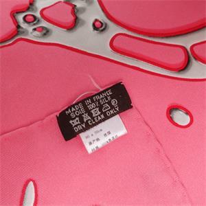 Pre-owned Hermes Pink Square Silk Scarf T ZY0000100482