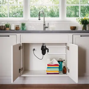 1/2 Garbage Disposal for Kitchen, 3500 RPM, with Air Switch, Food Waste Grinder for Kitchen Sink, Compact, Easy to Mount