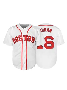 Men's Baseball Shirt, Boston #16 Jarren Duran Fan Edition, Embroidered Short Sleeve Loose Fit Sporty Blouse