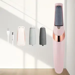Electric Foot Callus Remover: Dual-Level Force & Dual-Speed Pedicure File, Wireless Rechargeable with Replaceable Heads for Corns, Dead Skin, Dry Heels – Home & Travel