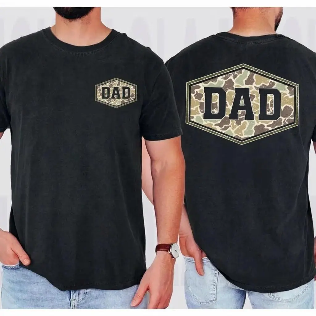 Camouflage Dad Shirt, Retro Varsity Dad Tee, Duck Camo Father’s Day Gift, Classic Dad Shirt, Retro Dad Shirt, Gift For Dad