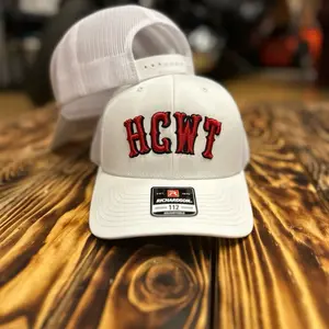 Richardson Headwear HCWT Puff Embroidered Boston Lid Snapback Trucker White 112 Cap with Raised Embroidery and 6-Panel Design