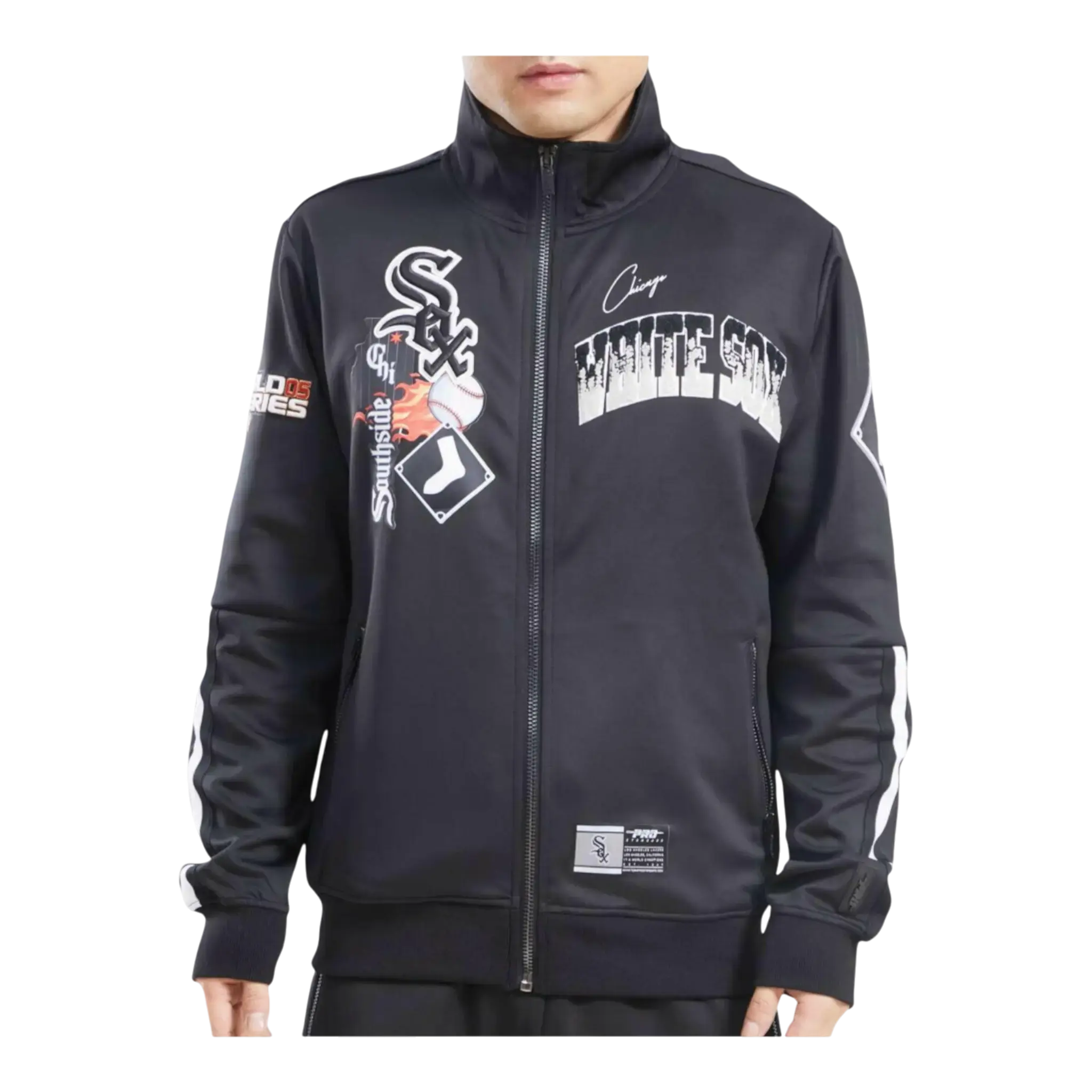 Pro Standard Chicago White Sox Home Town Track Jacket in Black | Men's