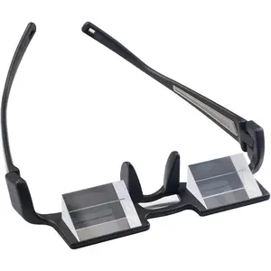 Prism Glasses Light-weight Lazy Glasses Horizontal Reading Spectacles 90° Vision Neck Protection Prism Glasses for Bedridden Lying Down Reading and Watching TV/Mobile Phone in Bed