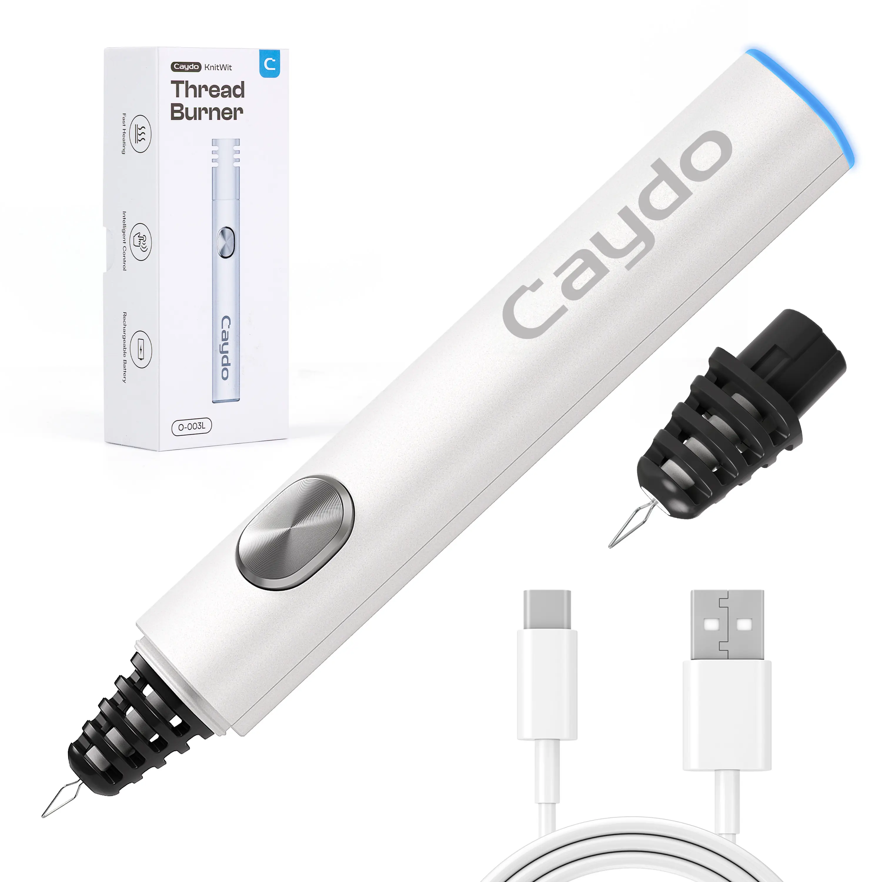 Rechargeable Thread Burner for Jewelry Making - Cordless Thread Zapper & Cautery Pen for Beading, Bracelet Making, Leather Craft, Sewing & Stringing Projects (Replacement Tip Not Included), Christmas Gift Idea