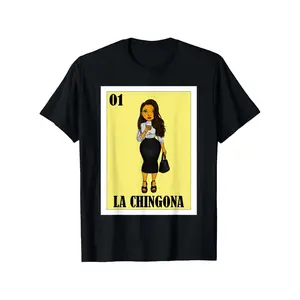 Men's Crew Neck T-Shirt - Funny Mexican La Chingona Design, Fashionable, Comfortable, Versatile Athletic Style, Ideal Gift for Christmas, Holiday, Birthday for Men