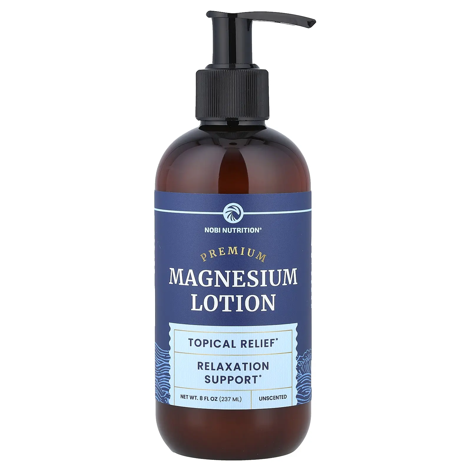 Nobi Nutrition Magnesium Lotion, Unscented, 8 fl oz (237 ml)