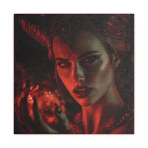 Gothic Wall Art: Red Witch, Satin Canvas Print of Enigmatic Beauty, Dark Aesthetic Home Decor, Unique Gift for Halloween, Art for Living Room, [...]