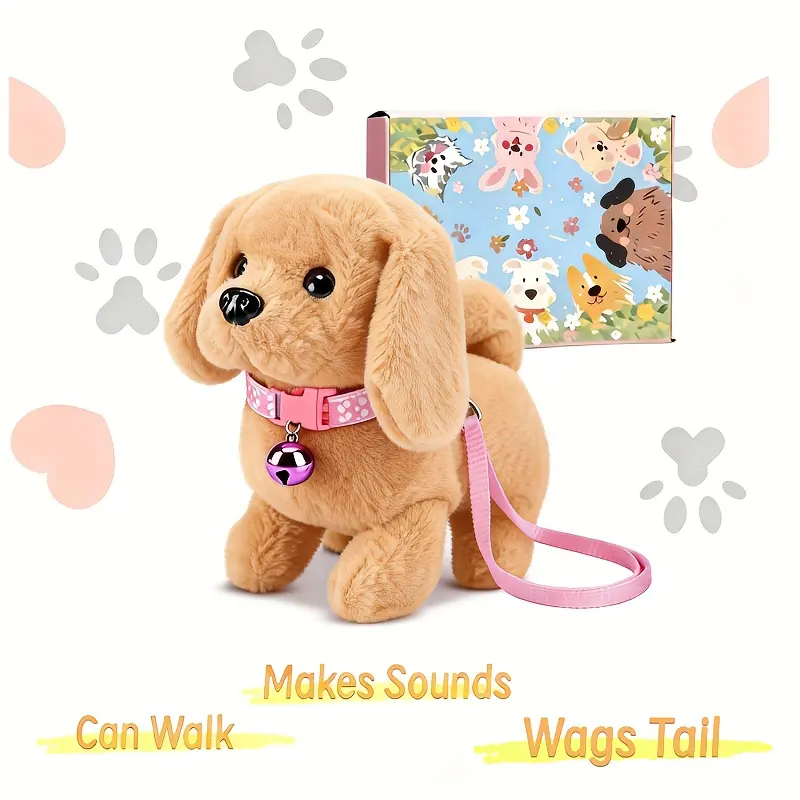 New Cute Electronic Pet Dog Toy Machine Dog, Color Box Packaging, Can Bark, Walk, And Shake Its Tail Back And Forth, Creative Parent-Child Interaction Toy Dog, Perfect Birthday Gift for Children, Boys, And Girls, Back-To-School Season Gift