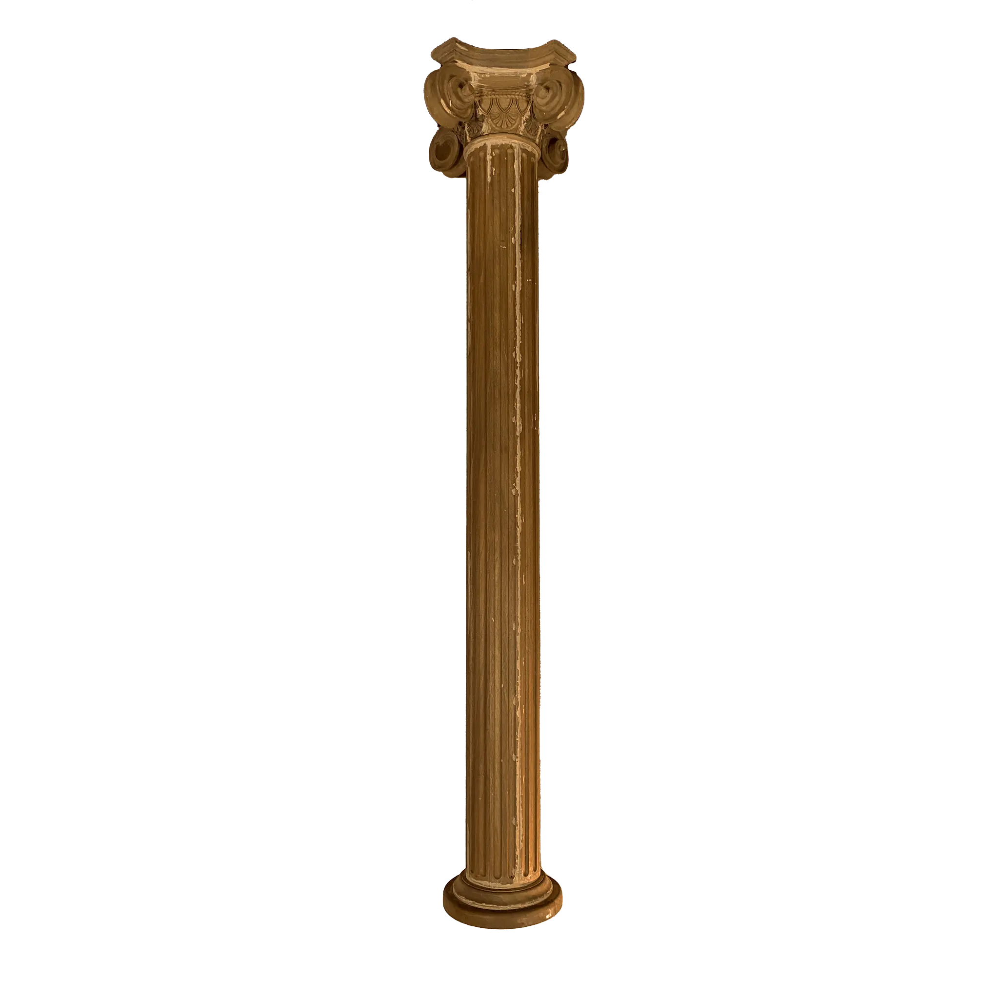 Solid Mahogany Carved Column