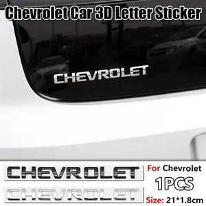 Chevrolet Car Trunk Letter Sticker, 3D Letter Logo Decal, Waterproof Sunproof Wear-Resistant Scratch-Proof, Strong Adhesive, Fits Suburban Tahoe Traverse Malibu Camaro