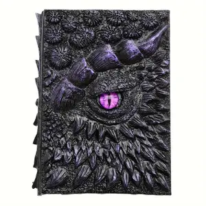 3D Dragon Eye Pattern Journal Notebook, Durable Drawing Notebook, Unique Office Supplies Accessory, Creative Resin Craft Diary, Perfect Birthday & School Gift
