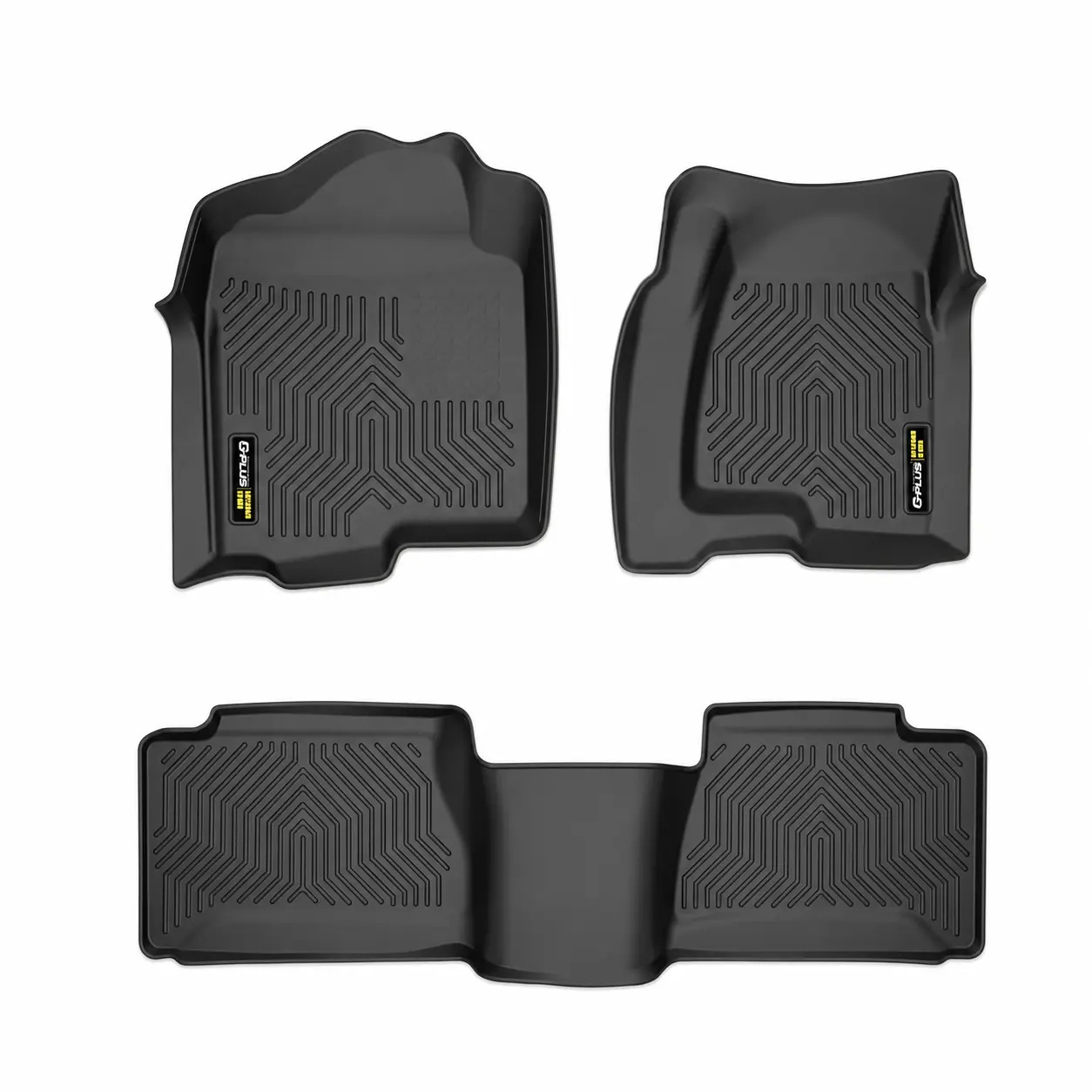 Custom Fit TPE Truck Floor Liners (3pcs) - Compatible with Chevy Silverado/GMC Sierra 1500 (1999-2006), 1500 Classic (2007), 2500 (2001-2004), 2WD/4WD Extended Cab, Truck Floor Mats, All Weather
