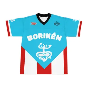 Puerto Rico Heritage Jersey - Borikén Tainó Coquí Symbol T-Shirt, Unisex Sky Blue 3D Print National Flag Apparel, "Welcome to the Calenton" Streetwear