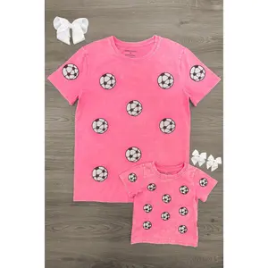 Mom & Me - Pink Sequin Soccer Top