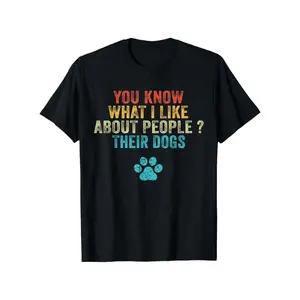 Men'S Short Sleeve T-Shirt Funny T-Shirt For Men Funny You Know What I Like About People Their Dogs Dog Lover T-Shirt Soft Fabric, Breathable, Comfortable Short Sleeve T-Shirts Perfect For Summer, All-Season, Family T-shirt