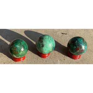 Natural Chrysocolla sphere
