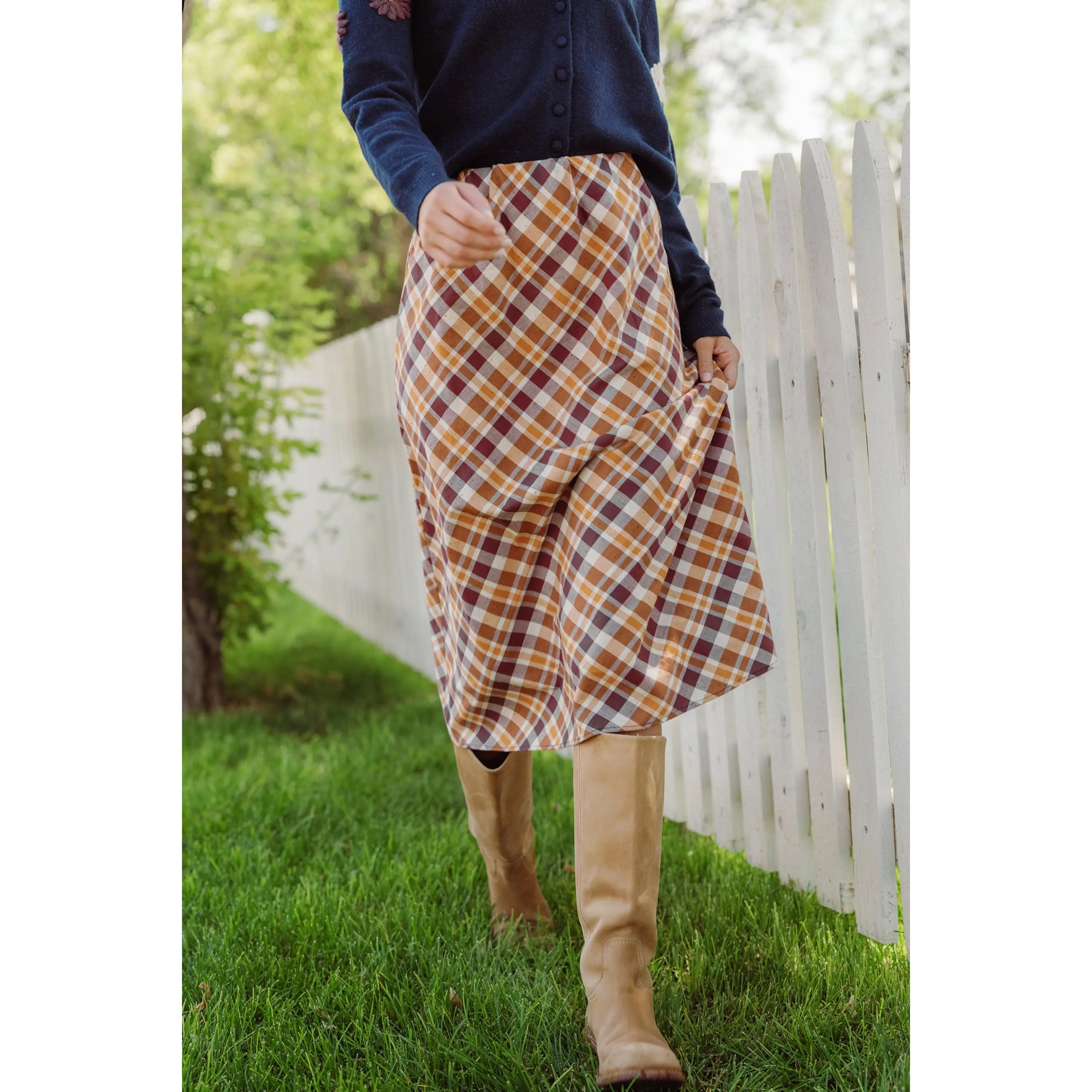 Jane Skirt in Spiced Plaid