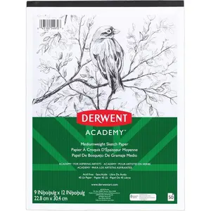 Academy Sketch Pad, Medium Weight Paper, 50 Sheets, 9" x 12" (54970)