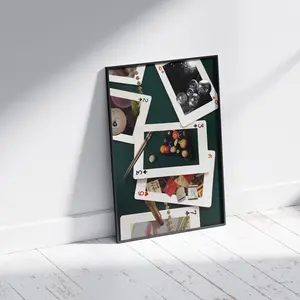 Trendy Deck of Cards Print, Chic Pool Table Poster Decor, Stylish Bar Cart Ace Diamond Heart Cards, Playing Cards Aesthetic Wall Art, Room Decor, Unframed