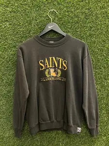 Vintage New Orleans Saints Embroidered Sweatshirt SZ M Made in USA