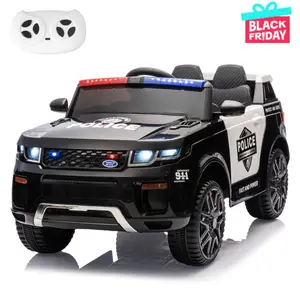 LQ-BBH-021 12V Kids Ride-On Police SUV – w/Remote Control, Flashing Lights, Siren, MP3 Player, Suspension, Smooth Start, for Boys & Girls (Ages 3-6)