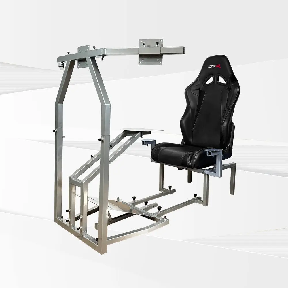 GTR Simulator CRJ Flight Simulator Cockpit | Adjustable Frame, Aircraft-Inspired Layout, Seat Options