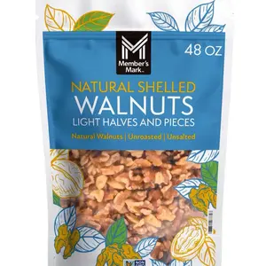 Member’s Mark Walnuts for Snack and Cooking - Non GMO, Great for Baking and Eating by Handfuls - Protein Crunch