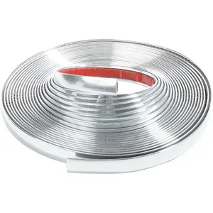 25Ft Automotive Chrome Trim Molding,Universal Decorative Scratch-Proof Decorative Protect Sticker,1/2" Wide Car Body Chrome Trim Strip For Motor,Truck,RV Door Window Bumper (Silver)