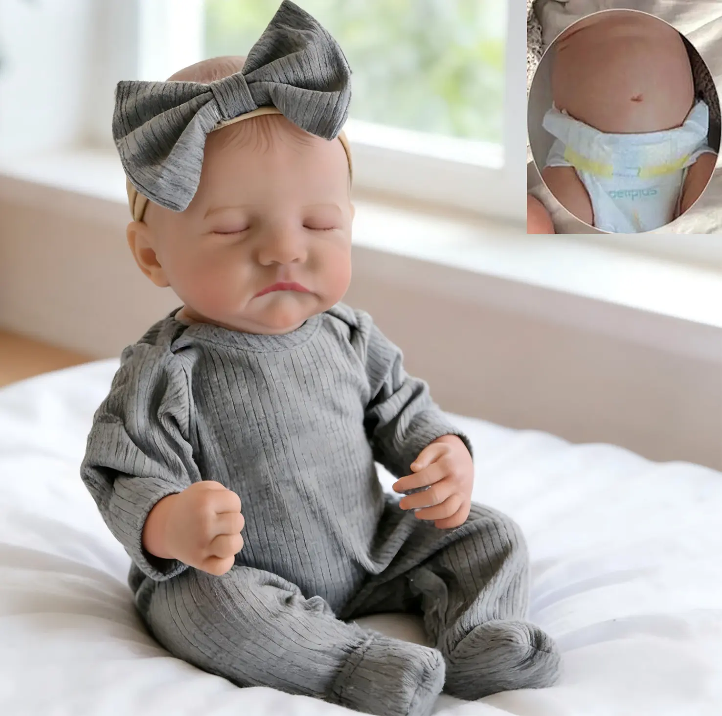 Reborn Baby Dolls Girl Full Body Vinyl 19 Inch Realistic Reborn Waterproof Baby Dolls That Look Real Life Like Newborn Whole Body Full vinyl Babys Girl Doll