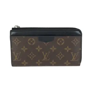 Pre-owned Louis Vuitton Canvas Small Leather Goods Zippy Dragonne Monogram Macassar Long Wallet