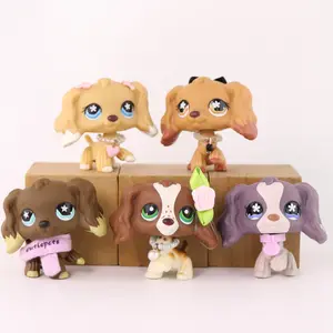 5 Pcs LittlePeta Miniature Dog figure pet pack for Boys and Girls - Perfect Xmas Gift, Educational and Entertaining Toys include Cocker Spaniel #716 #748 #960 #156 #672 with lovely Accessories