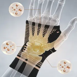 UGEM Copper Wrist Compression Sleeves, Comfortable and Breathable for Arthritis, Workout, Carpal Tunnel, Wrist Support for Women and Men