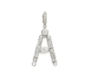 Diamonique x Lulu Frost Initial Charm Enhancer, Sterling Silver