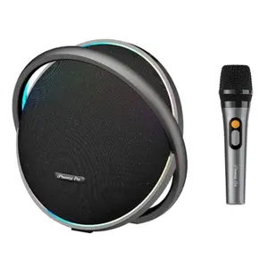 Iphoenix Pro IX-123 Bluetooth Speaker with Microphone Multi-Color Lights Satellite-30000mAh/200W 9 Hours Playtime Audio System - Black