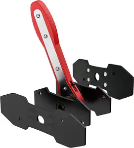 Brake Caliper Press Tool 360 Degree Swing Ratchet Car Piston Spreader Pad Caliper Piston Compressor Tool with 2 PCS Steel Plates Automotive Quad Disc Piston Ratchet Ratcheting Press Tool with 4PCS Spreader Plates for Brake Pump Adjustment