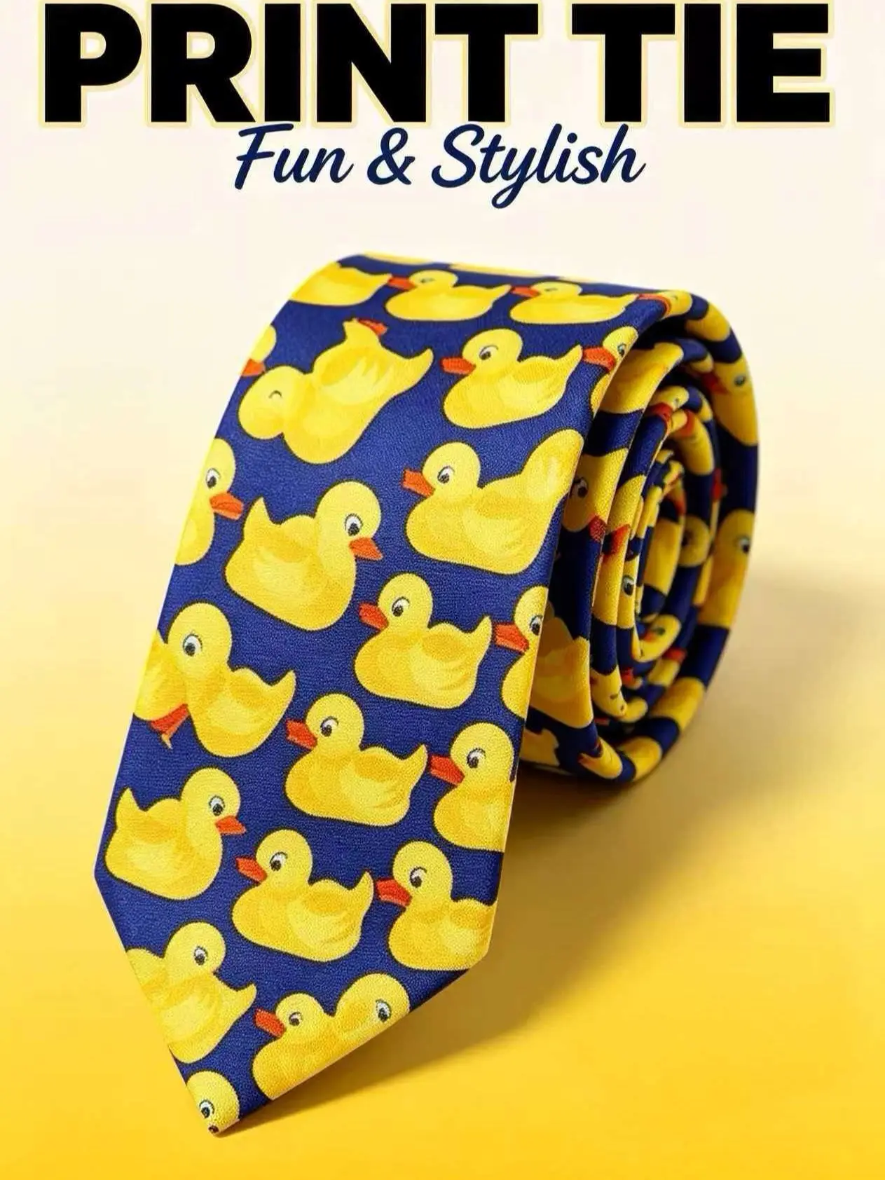 Barneys New Rubbery Duck Necktie  Fashion Accessory  Ideal for Party Wear and Gift Giving
