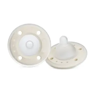 Ninni Pacifier Creme 2 Pack Soft BPA-Free Silicone Orthodontic Pacifier for Breastfed Babies | 0-24 Months