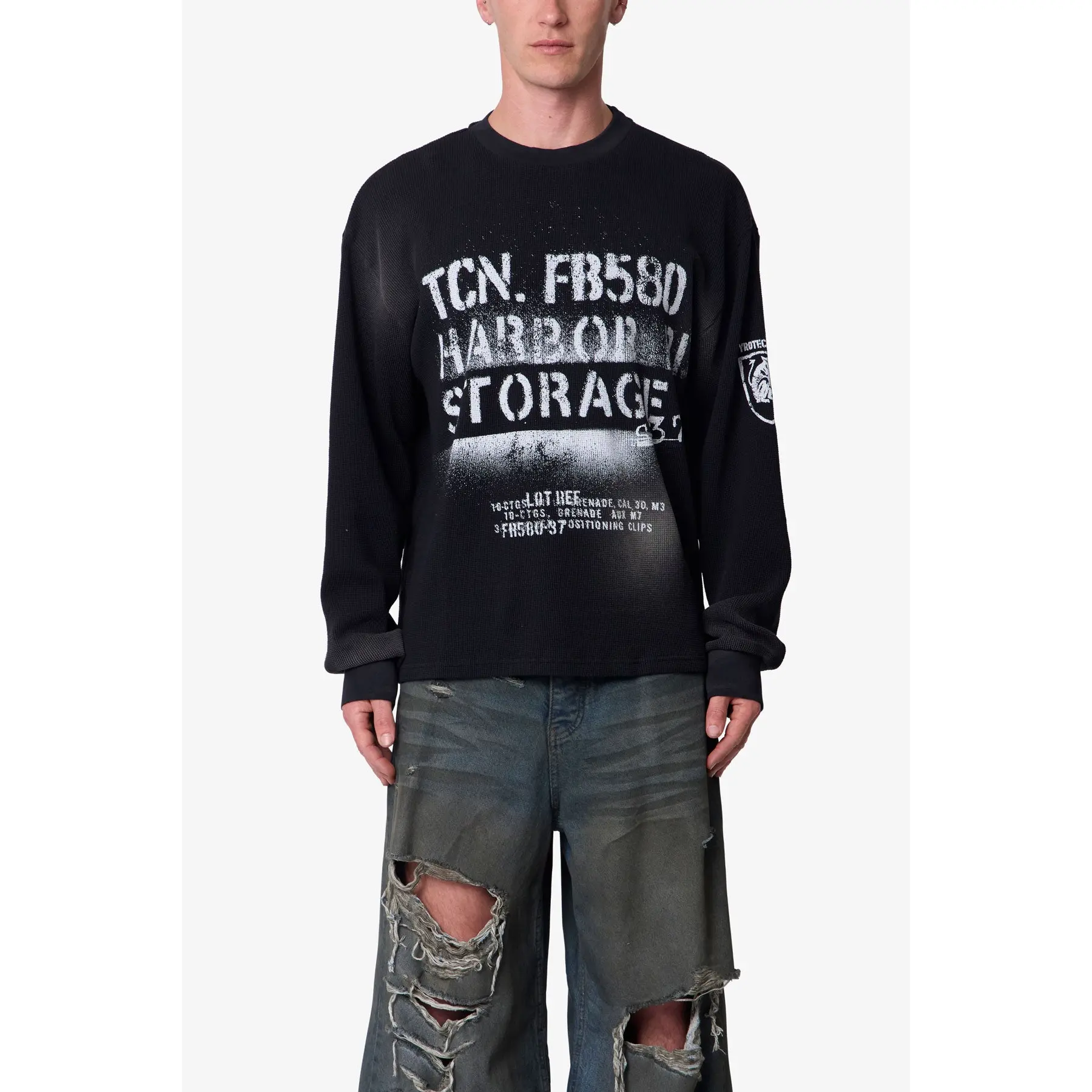 mnml Military Thermal L/S Tee - Black
