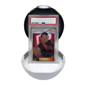 Poke Ball Graded Card Display - Compatible with PSA, Beckett, and CGC - Trading Card Holder and Stand for Poké