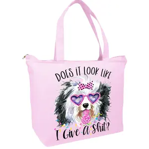 Does It Look Like I Give A Shit Zippered Tote Bag